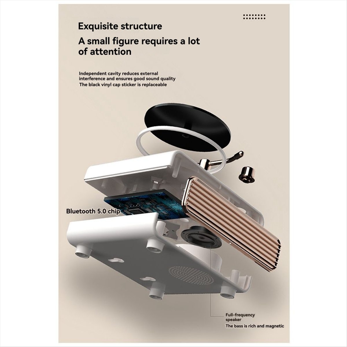 Speakers - *X07A Портативный ретро-белый Bluetooth-динамик, настенный звуковой