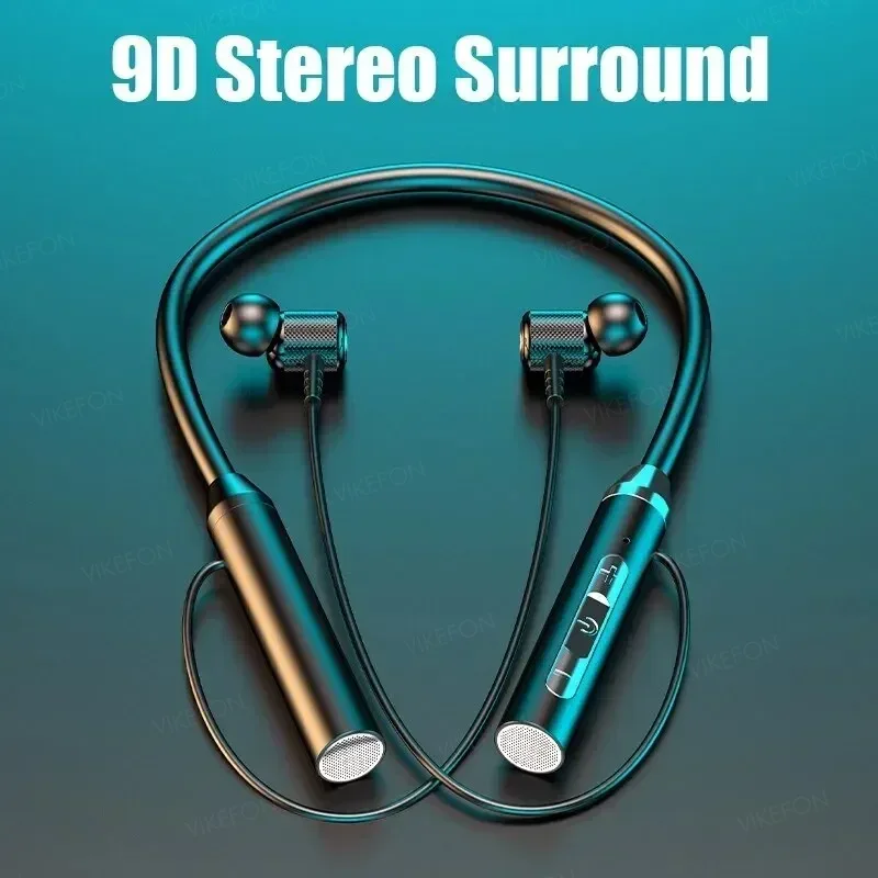 Magnetic Neckband Sports Earphones - Беспроводные наушники Bluetooth 5,0, наушники с