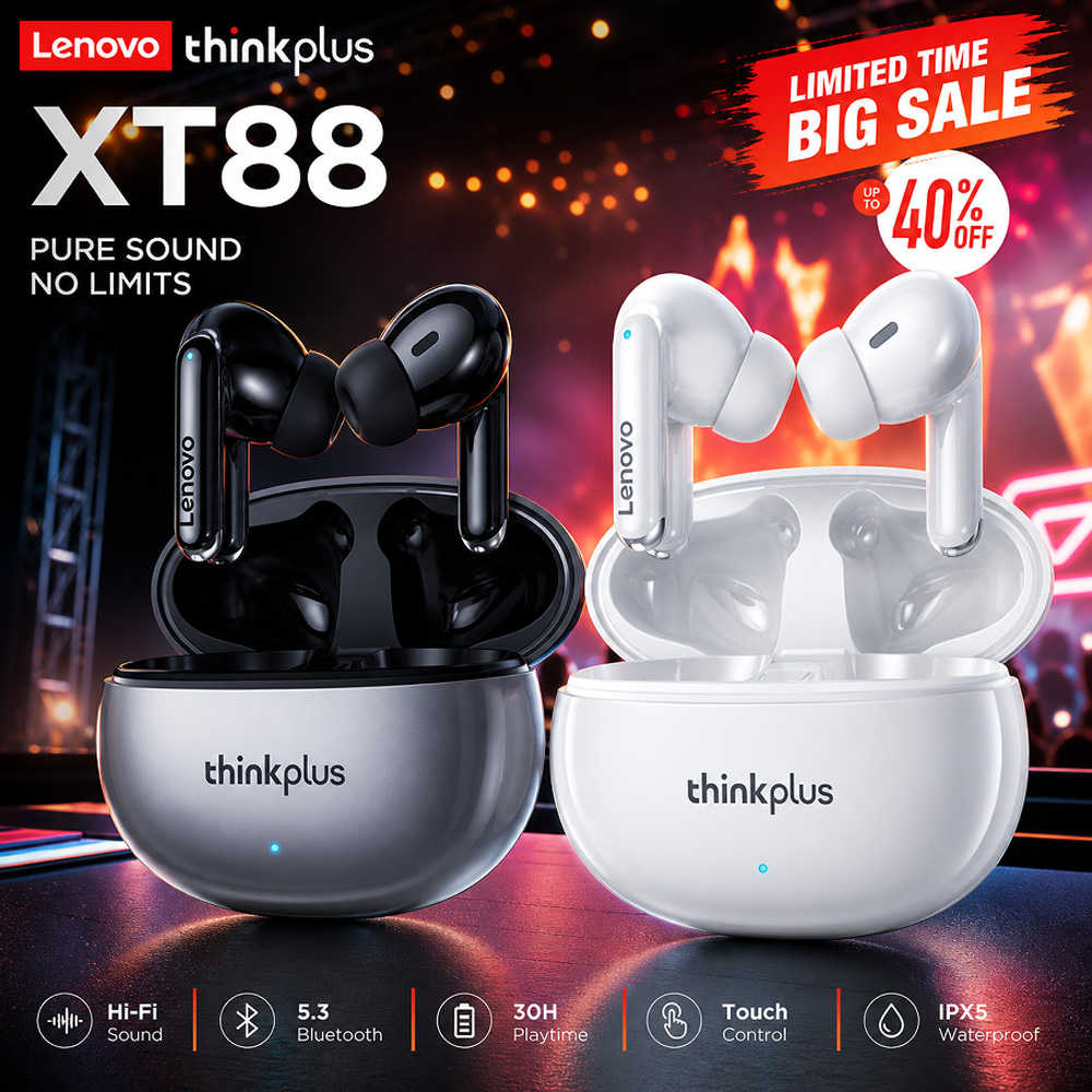 Tws Earbuds Bluetooth 5.3 - Беспроводные наушники Lenovo XT88 TWS, Bluetooth