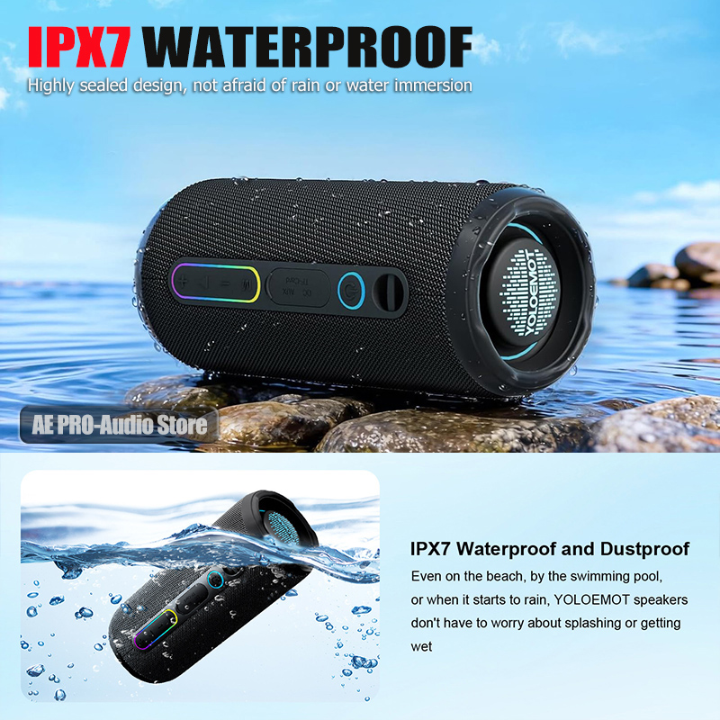 Портативная Bluetooth-колонка  – обзор и цена Portable Bluetooth Speaker Waterproof Ipx7