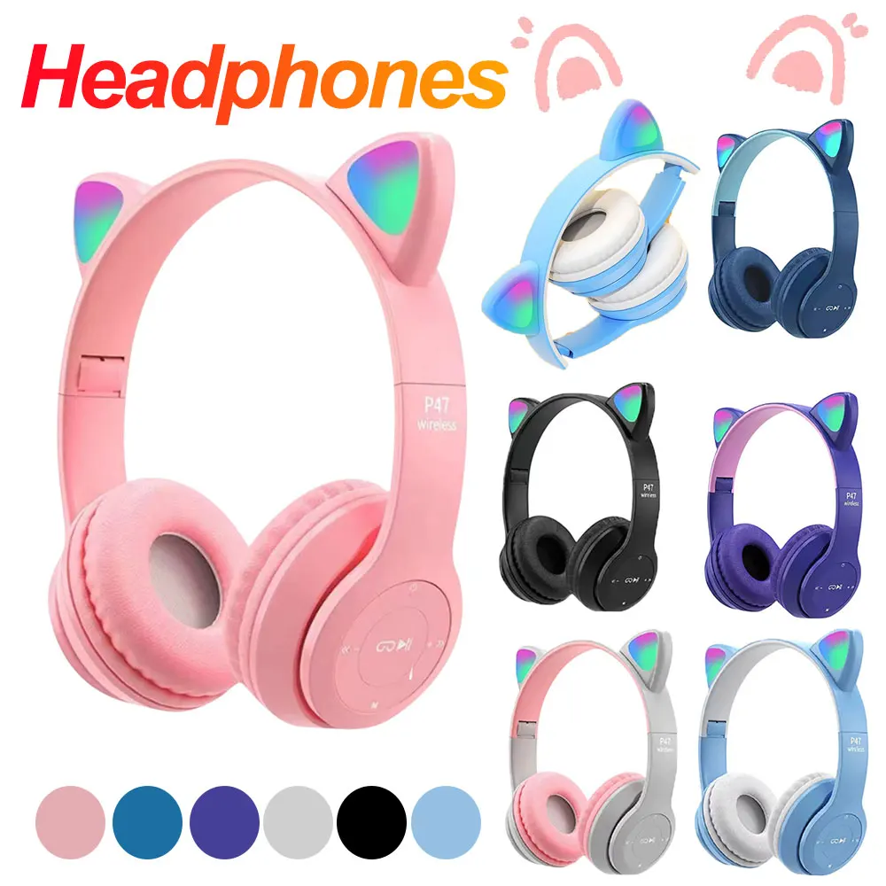 Мигающие светодиодные наушники – обзор и цена Cat Ear Bluetooth Headset Led