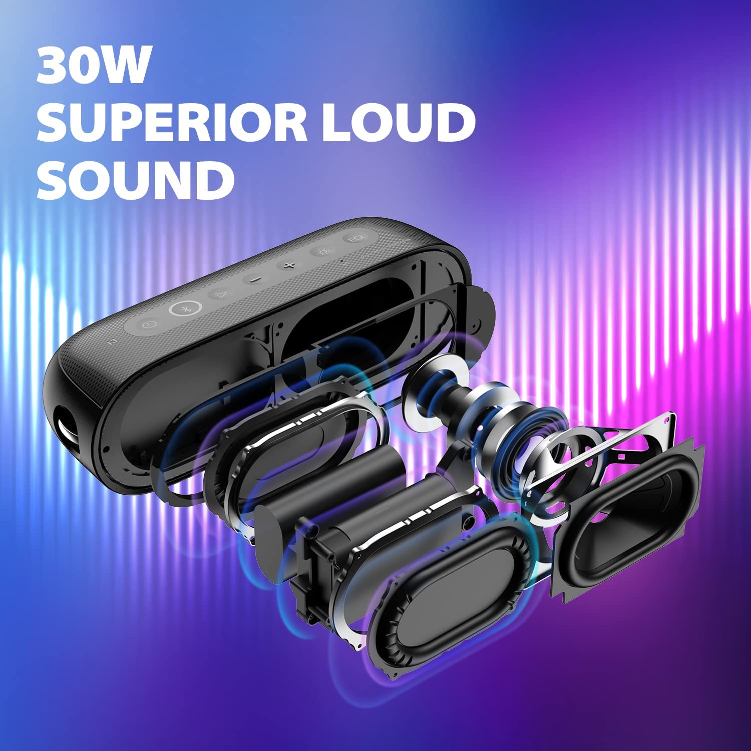 Портативная колонка Tribit 30W – обзор и цена Portable Bluetooth Speaker Waterproof Ipx7