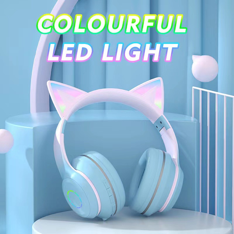 Новая популярная беспроводная  – обзор и цена Cat Ear Bluetooth Headset Led
