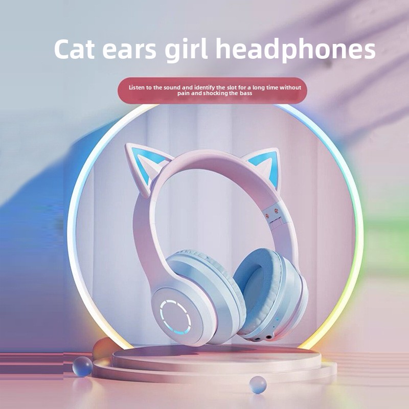 Новая популярная беспроводная  – обзор и цена Cat Ear Bluetooth Headset Led